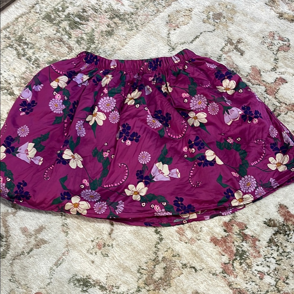 Tea Collection Bubble Mini Skirt in Pink and Purple
